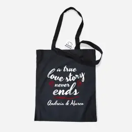 Saco de Pano A True Love Story com Nomes Personalizáveis
