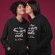 Sweatshirt com Capuz A True Love Story com Nomes Editáveis