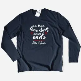 True Love Story with Custom Names Men's Long Sleeve T-shirt