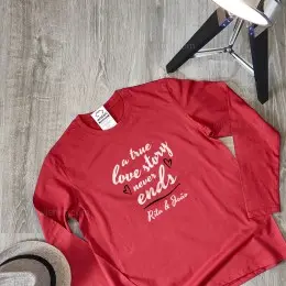 True Love Story Custom Names Plus Size Long Sleeve T-shirt