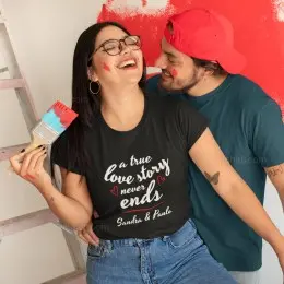 A True Love Story with Customizable Names Women's T-shirt