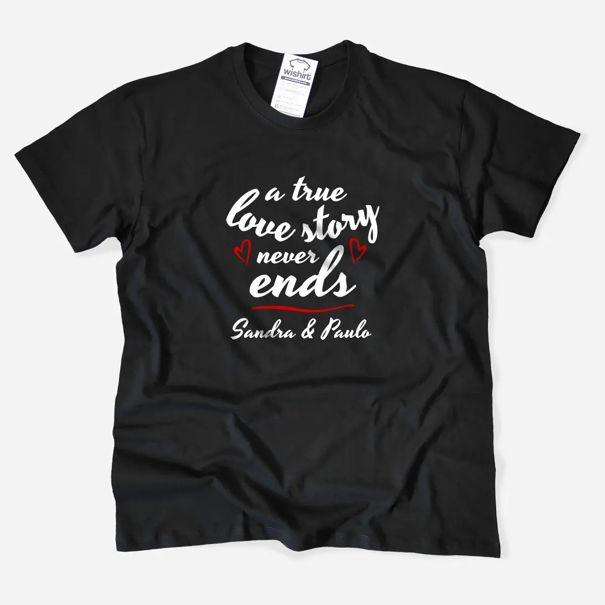 A True Love Story with Customizable Names Men s T shirt