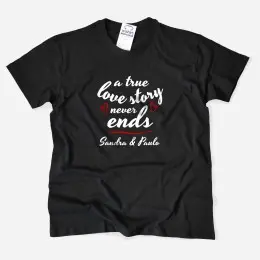 A True Love Story with Customizable Names Men's T-shirt