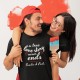 A True Love Story with Customizable Names Men's T-shirt