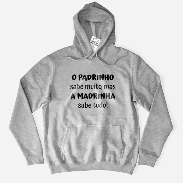 Madrinha sabe tudo Large Size Hoodie Madrinha sabe tudo Large Size Hoodie
