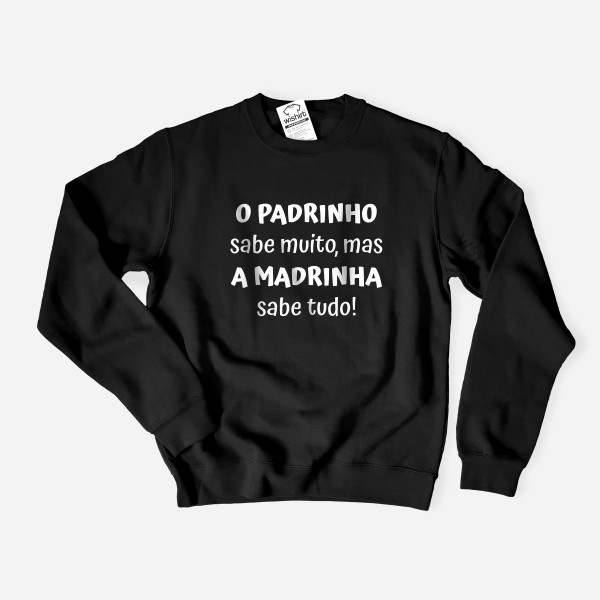 Sweatshirt Tamanho Grande Madrinha sabe tudo