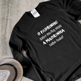 Madrinha sabe tudo Large Size Long Sleeve T-shirt
