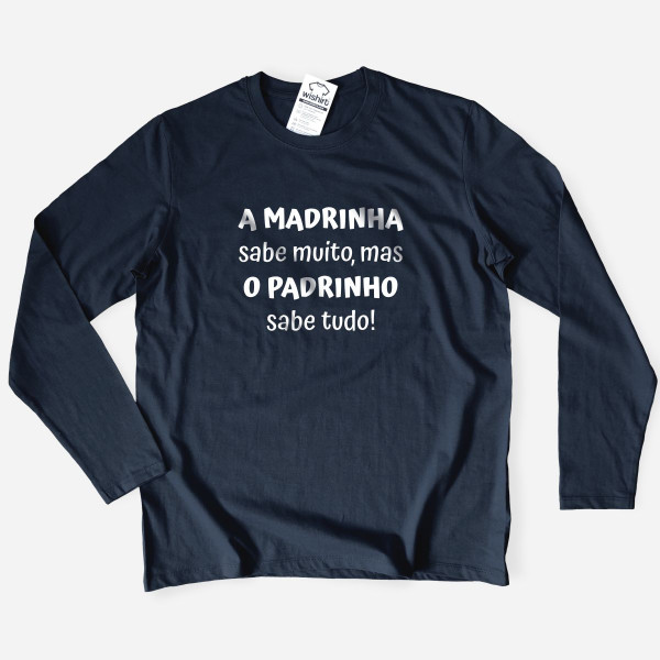 Padrinho sabe tudo Large Size Long Sleeve T-shirt