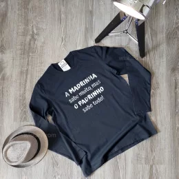 Padrinho sabe tudo Large Size Long Sleeve T-shirt