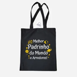 Saco de Pano Melhor Padrinho do Mundo e Arredores