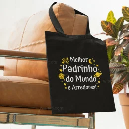 Saco de Pano Melhor Padrinho do Mundo e Arredores