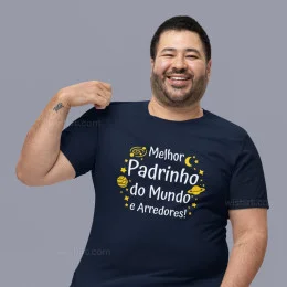 Melhor Padrinho do Mundo e Arredores Large Size T-shirt