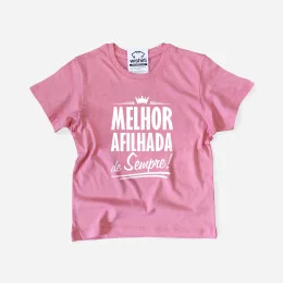 T-shirt Melhor Afilhada de Sempre para Criança