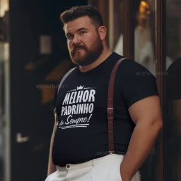 Melhor Padrinho de Sempre Large Size T-shirt