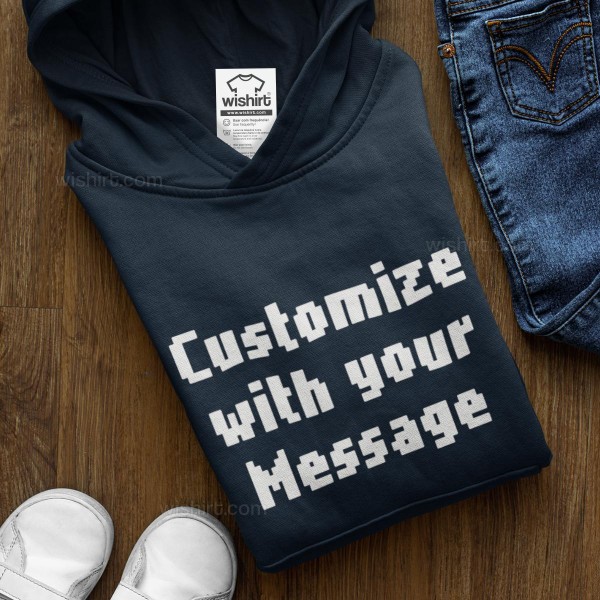 Sweatshirt com Capuz com Mensagem Personalizável Criança