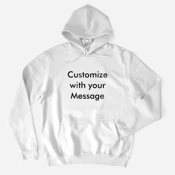 Sweatshirt Capuz Tamanho Grande com Mensagem Personalizável