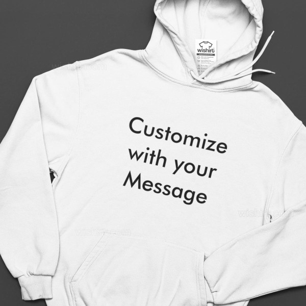 Sweatshirt Capuz Tamanho Grande com Mensagem Personalizável