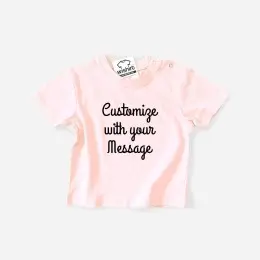 T-shirt com Mensagem Personalizável para Bebé