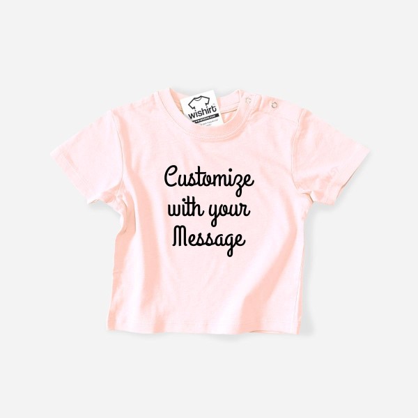 T-shirt com Mensagem Personalizável para Bebé
