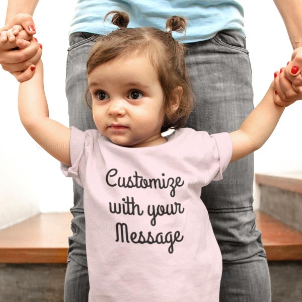 T-shirt com Mensagem Personalizável para Bebé