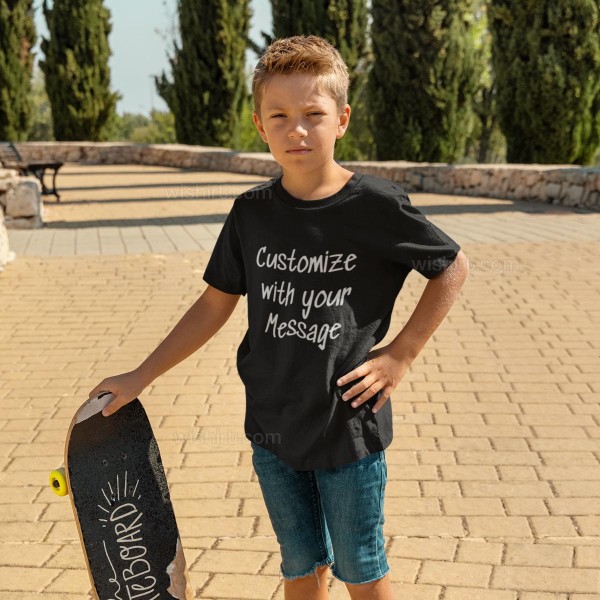 T-shirt com Mensagem Personalizável para Criança