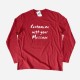 Large Size Long Sleeve T-shirt with Customizable Message