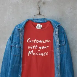 Large Size Long Sleeve T-shirt with Customizable Message