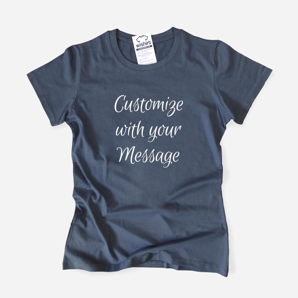 T-shirt com Mensagem Personalizável para Mulher