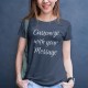 T-shirt com Mensagem Personalizável para Mulher