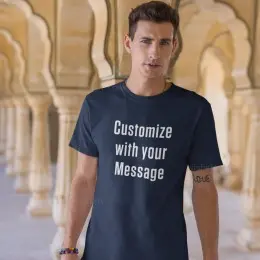 Men's T-shirt with Customizable Message