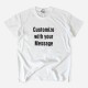 T-shirt Tamanho Grande com Mensagem Personalizável