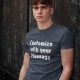 Men's T-shirt with Customizable Message