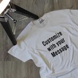 Large Size T-shirt with Customizable Message