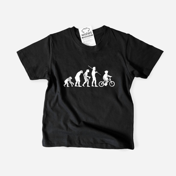 T-shirt Bicycle Evolution para Criança