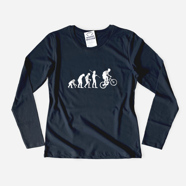 T-shirt Manga Comprida Bicycle Evolution para Mulher