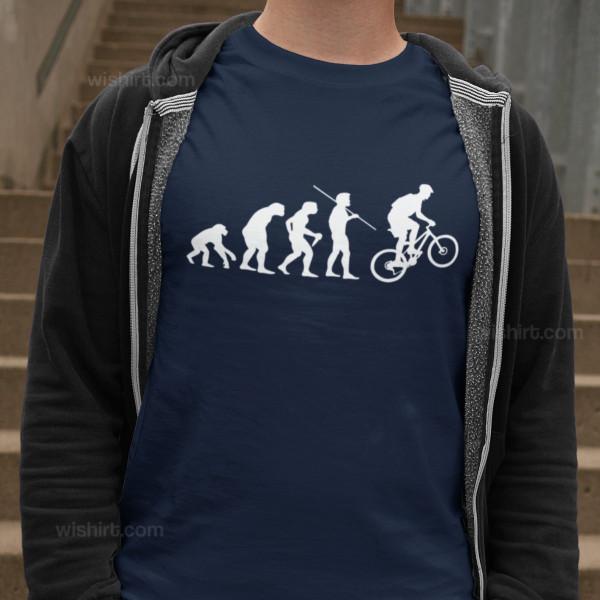 T-shirt Manga Comprida Bicycle Evolution para Homem