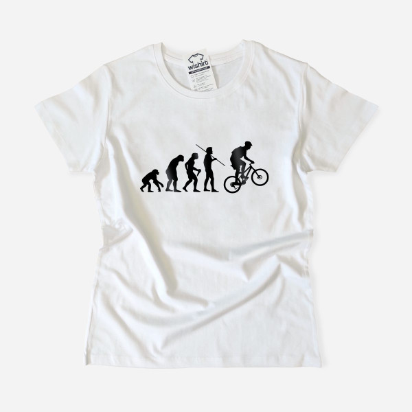 T-shirt Bicycle Evolution para Mulher