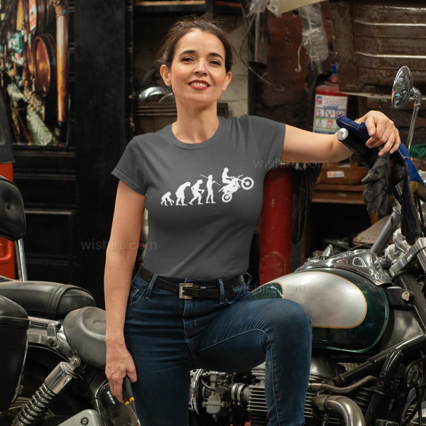 T-shirt Motorbike Evolution para Mulher