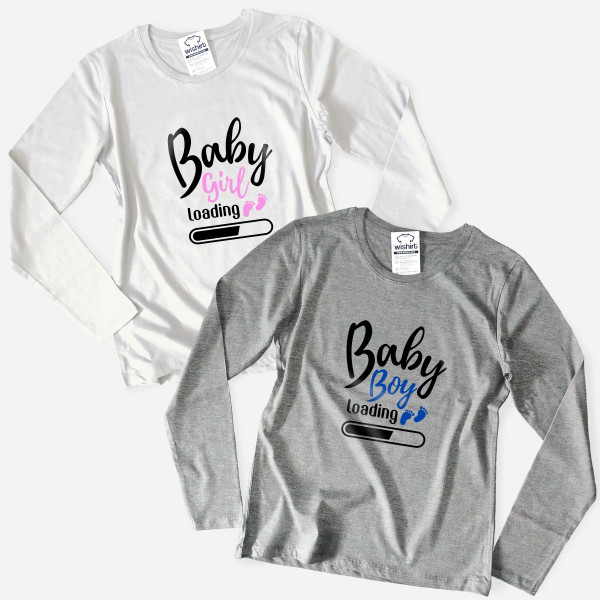 Baby Loading Long Sleeve T-shirt for Pregnant Woman