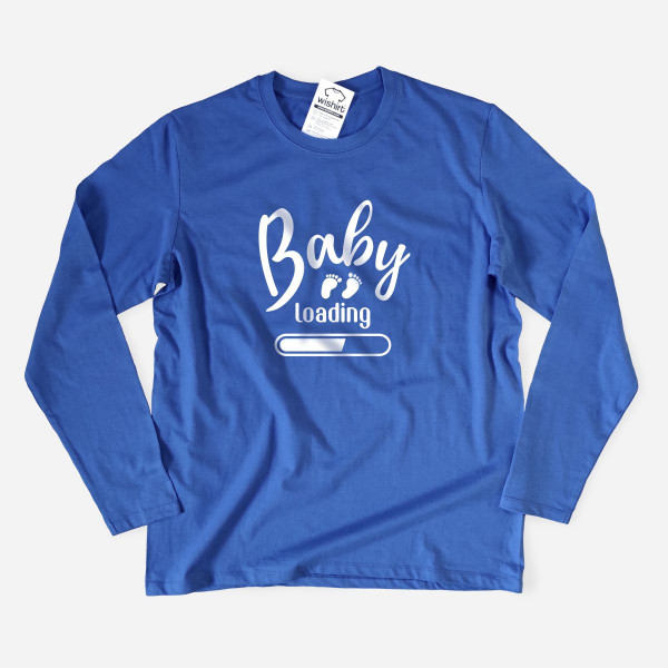 Baby Loading Large Size Long Sleeve T-shirt Pregnant Woman