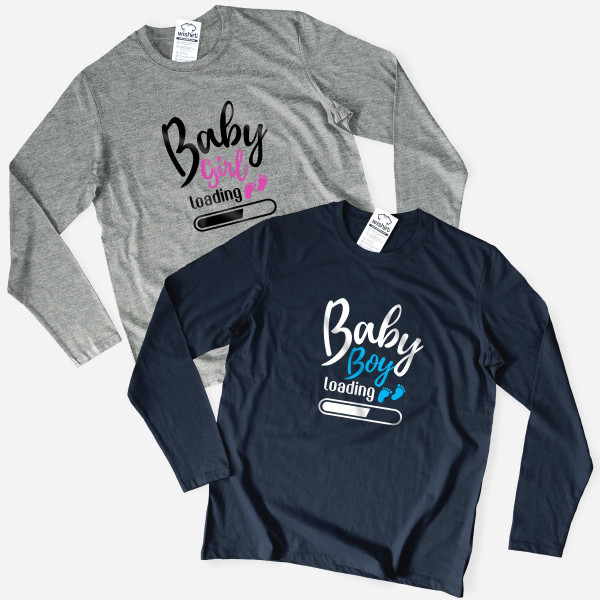 Baby Loading Large Size Long Sleeve T-shirt Pregnant Woman