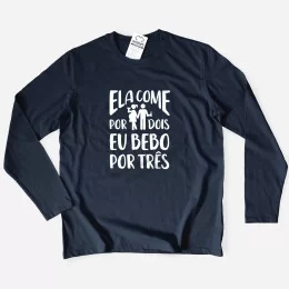 Ela Come por Dois Large Size Long Sleeve T-shirt