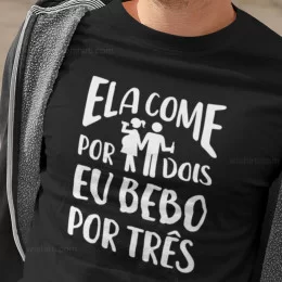 Ela Come por Dois Men's Long Sleeve T-shirt