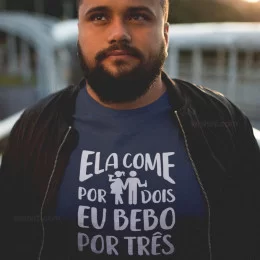 Ela Come por Dois Large Size Long Sleeve T-shirt