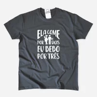 T-shirt Ela Come por Dois para Homem