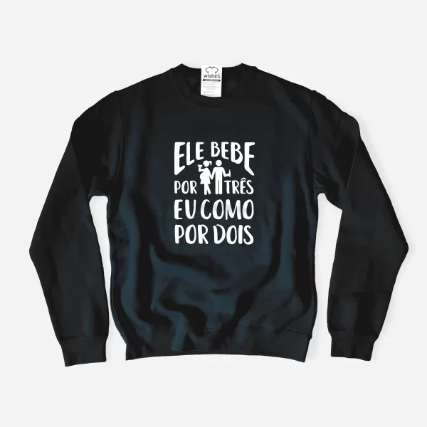 Ele Bebe por Três Large Size Sweatshirt Ele Bebe por Três Large Size Sweatshirt