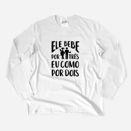 Ele Bebe por Três Large Size Long Sleeve T-shirt