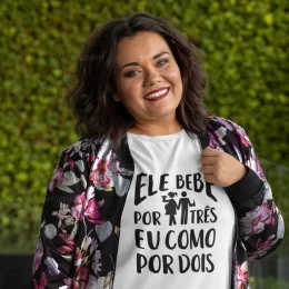 Ele Bebe por Três Large Size Long Sleeve T-shirt