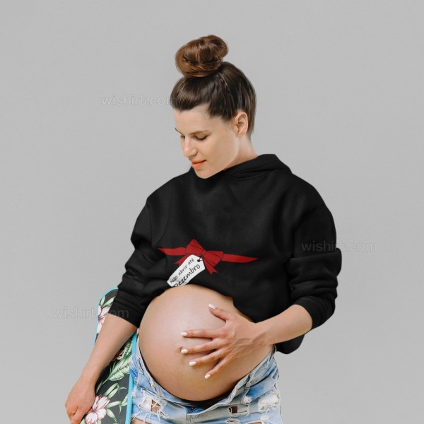 Pregnant Hoodie Não Abrir até with Customizable Month