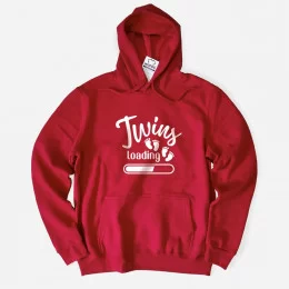 Twins Loading Large Size Hoodie for Pregnant Woman